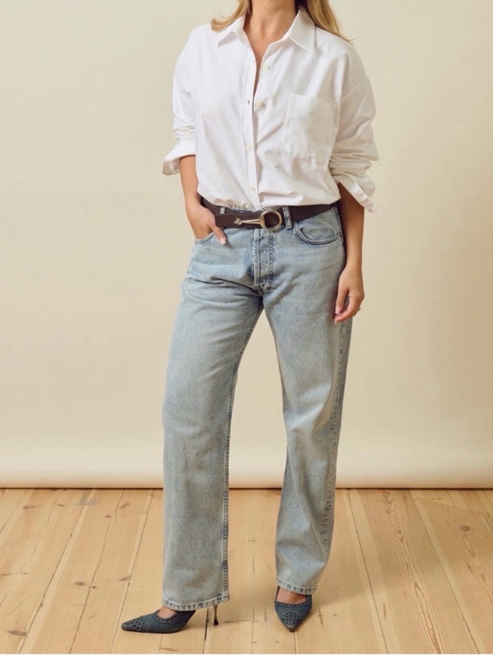 Djerf Avenue - 27- Relaxed jeans, washed blue